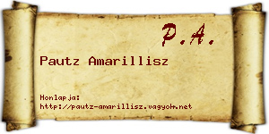 Pautz Amarillisz névjegykártya
